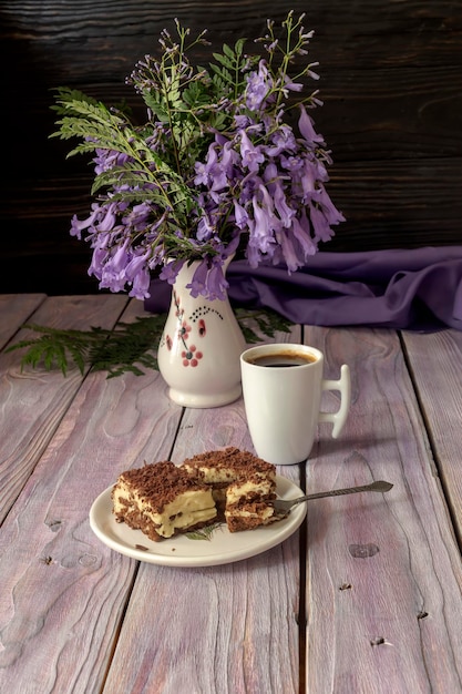 Poranna kawa i ciasto